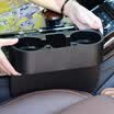 YUECAR car storage box seat quilting car gap storage box beige cup holder auto supplies