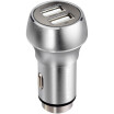 Newman Newsmy Car Charger Cigarette Car Charger NM-9 Silver Metal Car Charger Dual USB One Slot Two Automatic Split