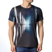 Mens Printed O-Neck Pullover Short Sleeve T-Shirts