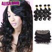Brazilian Body Wave With Closure 4 Bundles Brazili Lace Frontal Closure With Bundles Frontal Human Hair Body Wave With Closure