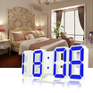3D LED Digital Alarm Clocks 24 12 Hours Display 3 Brightness Levels Dimmable Nightlight Snooze Function for Home Kitchen Office