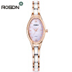 ROSDN Brand Women Rose Gold Watch Luxury Crystal Sapphire Ladies Ceramic Band Quartz Watch Waterproof Wristwatches
