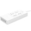 360 security plug board - fat version of the USB charging multi-function plug socket socket board intelligent protection 18 meters white