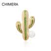 Chimera Hair Accessories Jewelry Cactus Alloy Crystal Brooch Collar Pin Corsage Accessories Coat Sweater Pin Gold