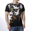 Mens Leisure O-neck Swan Print Pullover T-Shirts