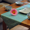 Free shipping handcraft Chinese style table runner fashion modern table cloth case blue flowers home decoration table decoration