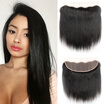 13X4 Peruvian Lace Frontal Closure Ear To Ear Lace Frontal Straight With Baby Hair Free Part 7A Unprocessed Virgin Human Hair