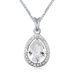 Brand Jewelry Women Crystal from Austrian Water Drop Pendant Necklaces Classic Simple Bride Wedding Accessories 18238