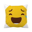 Laugh Cry Yellow Cute Online Chat Emoji Square Throw Pillow Insert Cushion Cover Home Sofa Decor Gift