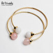 Artilady new natural stone cuff bracelets set fashion jewelry for women