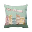 Paris Airship France Mark Line Drawing Square Throw Pillow Insert Cushion Cover Home Sofa Decor Gift