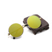Classic Metal sunglasses Women round Retro gold frame flash mirror lens female fashion Oval eyewear Vintage UV400