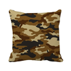 Camouflage Line Art Grain Illustration Pattern Square Throw Pillow Insert Cushion Cover Home Sofa Decor Gift