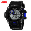 SKMEI Mens Wrist watch Digital Alarm Calendar date day Chronograph Water Resistant Water Proof LCD Rubber Band