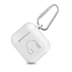 Paizi Apple airpods protective cover silicone wireless Bluetooth headset set travel storage box hook white