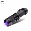 WH Portable mini High quality CREE Zoomable LED UV Flashlight Aluminum Alloy torchlight Ultra Violet night Blacklight outdoor Lamp