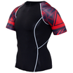 New Compression Shirt Splicing Sleeve Fitness Men Wolf Skull Anime 3D T Shirt MMA Short Sleeve Crossfit Bodybuilding Tee Shirt