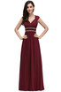 Chiffon Long Evening Dresses Bridesmaid Beaded Crystal Ruched Formal Women Evening Dresse