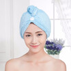 Coral Velvet Hair Dry Hat Strong Water Absorption Triangular Towel Cap with Buckle
