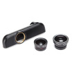 LEIQI LQ-011 Use for Smartphone Wide Angle Fish-eye Macro Three-in-one Lens Black Black Iphone66s Plus Dedicated