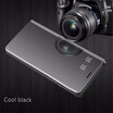 Samsung Galaxy C8 Luxury Slim Mirror Flip Shell Stand Leather Smart Clear View Window Cover Phone Case
