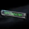 Temporary stop sign suckeradhesive hidden anti-harassment metal luminous shift license plate number on the way to the car on the car phone number plate I02 silver