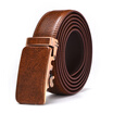 XHtang Mens Belt Autolock Honorable Leather Ratchet Belt Automatic Buckle Belt Strap Suit Belt Jeans Gift