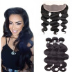 7A Virgin Malaysian Hair 3 Bundles With Lace Frontal Body Wave Hair Beautiful Unprocessed Human Hair Tangle Free Fashion Style