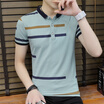 DaMaiZhang Classic Polo Shirt Men Short Sleeve Casual Shirts Slim Fit Polo Turndown tshirt Elastic Top Tee
