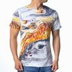 Fashion Mens O-neck Printing Yellow Pullover T-Shirts