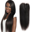 Top Quality Brazilian Virgin Human Straight Hair 4x4 Lace Closure 3 Way Part Bleached Knots Free Middle Three Part Free Shipping