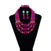 Violet Coral Beads Bridal Wedding Jewelry Set Traditional African Wedding Bridal Statement Necklace Nigerian Women Jewelry Set