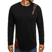 Men Long Sleeve Slim Fit Shirt Cotton Camo Pullover Tops