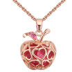 Apple Pendant Necklaces For Women Austria Crystal Vintage Fashion Jewelry Accessories High Quality Ladies Gift 27888