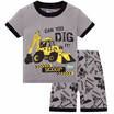 Kids boys Cartoon short-sleeved pajamas set 2T-7T Construction vehicle pattern Kids boys Cartoon short-sleeved pajamas set 2T-7T Construction vehicle pattern