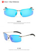 SHAUNA Classic Men Polarized Sunglasses Brand Designer Rimless Sports Coating Mirror Driving Sun Glasses Eyewear