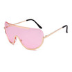 SHAUNA Oversize Women Half Frame Sunglasses Fashion Integrated Gradient Tinted Lens Men Goggle Glasses