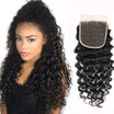 WYF Indian Virgin Hair Deep Wave with Closure Free Part Unprocessed Human Hair 4 Bundles