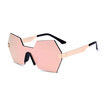 SHAUNA Fashion Integrated Reflective Lens Women T-Show Sunglasses Cool Men Rimless Green Mirror Sun Glasses