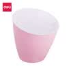 Deli deli creative desktop trash can 18L desktop storage bucket simple flip multi-purpose powder 18830