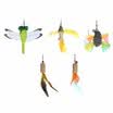 5 unids Cat Teaser Chaser reemplazo de plumas colorido Pet Catcher Wand Stick relleno de plumas con Bell interactivo divertido juego lindo ex