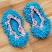 Ou Runzhe Wiping Shoe Cover Chenille Detachable Lazy House Clean Floor Slippers Set Fluorescent Green 1 Double