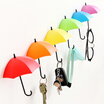 Yuhuaze creative umbrella dual hook nail-free door behind the key rack kitchen bathroom seamless hook 3 Pack
