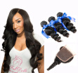 WYF Loose Wave Virgin Hair Malaysian Loose Wave 3 Bundles with Closure 100 human hair