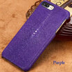 Genuine Leather Phone Case For iPhone 7 8 Plus Case Natural Pearl Fish Skin Back Cover For X 7 8 Plus Case