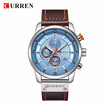 CURREN 8291 Luxury Brand Men Analog Digital Leather Sports Watches Mens Army Military Watch Man Quartz Clock Relogio Masculino