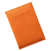 Brown Passport Passport Package Customized LOGO English PU Leather Passport The Retaining Clip