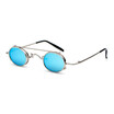 SHAUNA Punk Styles Women Small Oval Sunglasses Fashion Men Removable Clip Dual Use Blue MirrorClear Lens Glasses UV400