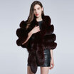 Fox Fur Coat Shawl Women Winter Scarf Real Fur Jacket Furry Short Coat Horizontal Stripe Fox Fur Collar 2018 New Discount Warm