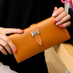 Womens Long Wallet Female Portable PU Leather Multi-card Bit Purse